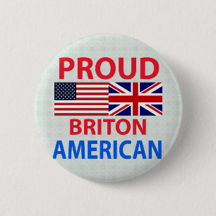 Proud Briton American 6 Cm Round Badge