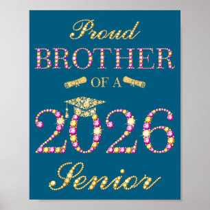 Proud Brother 2026 Senior Graduate Illustration Poster