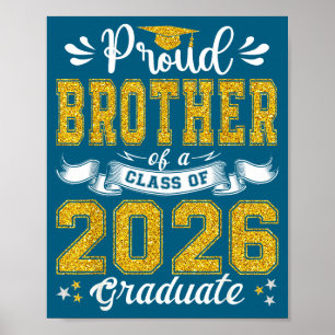 Proud Brother Class 2026 Graduate Illustration Poster
