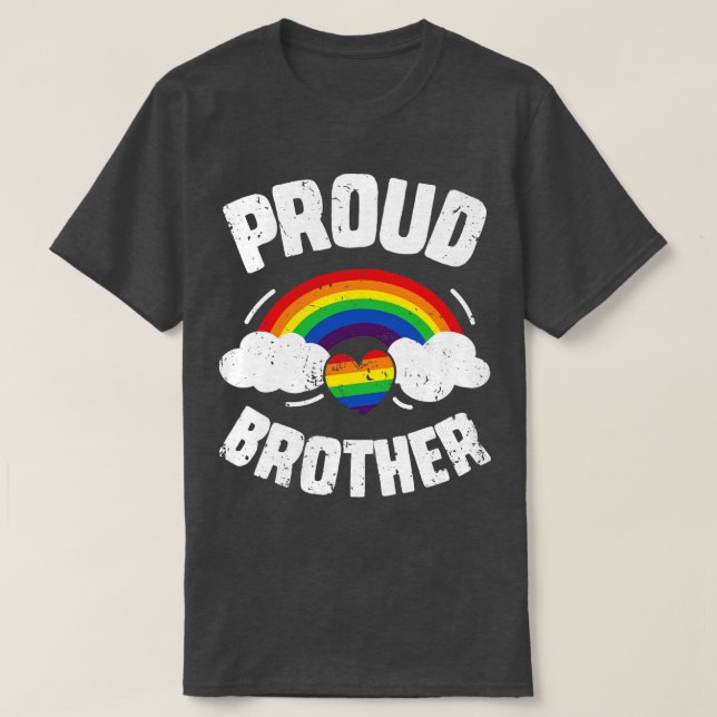 Proud Brother LGBT Gay Pride for Men Boys T-Shirt (Design Front)