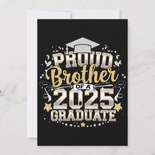 Proud Brother Of A 2025 Graduate Graduation Invitation