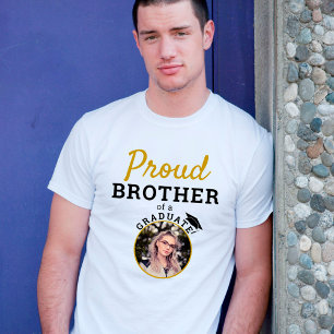 Proud Brother of a Graduate Graduation Cap Photo T-Shirt
