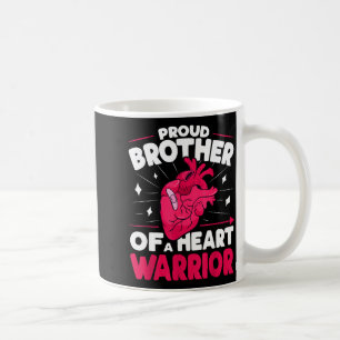 Proud Brother Of A Heart Warrior Heart Health Awar Coffee Mug