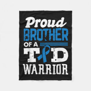 Proud Brother Of A T1d Warrior Diabetes Awareness Fleece Blanket