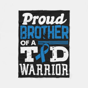Proud Brother Of A T1d Warrior Diabetes Awareness Fleece Blanket