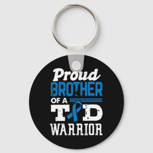 Proud Brother Of A T1D Warrior Diabetes Awareness Key Ring