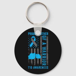 Proud Brother Of A T1d Warrior Type 1 Diabetes Key Ring