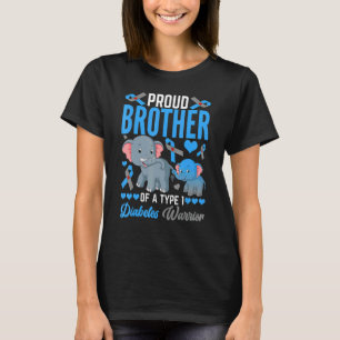 Proud Brother Of A Type 1 Diabetes Elephants Suppo T-Shirt