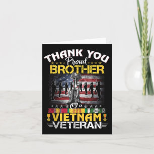 Proud Brother Of A Vietnam Veteran - Thank You Vie Card