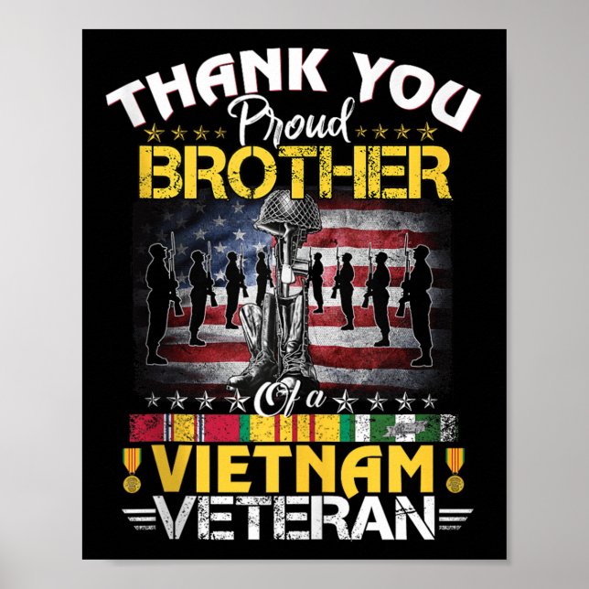 Proud Brother Of A Vietnam Veteran - Thank You Vie Poster (Front)