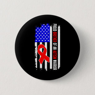 Proud Brother Of An Autism Warrior April Awareness 6 Cm Round Badge