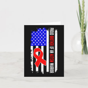 Proud Brother Of An Autism Warrior April Awareness Card
