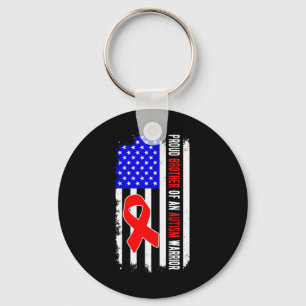 Proud Brother Of An Autism Warrior April Awareness Key Ring