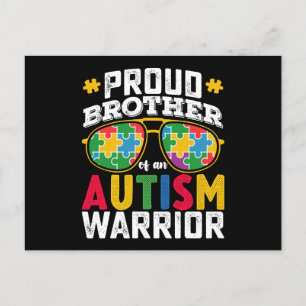 Proud Brother Of An Autism Warrior Family Postcard