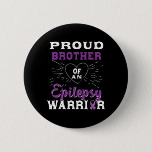 Proud Brother Of An Epilepsy Warrior Awareness 1 6 Cm Round Badge