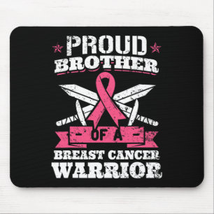 Proud Brother Of Breast Cancer Warrior Pink Awaren Mouse Pad