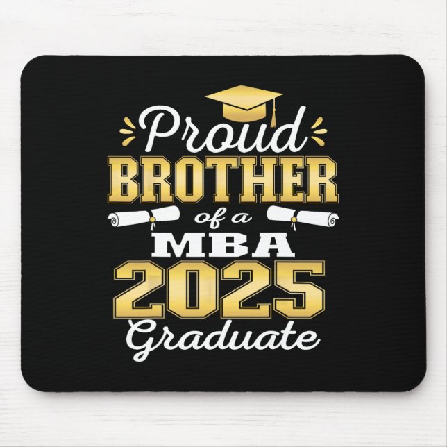 Proud Brother Of Cl Of 2025 M Graduate Grad Family Mouse Pad (Front)
