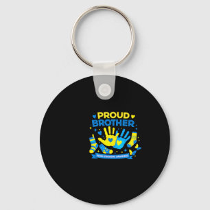 Proud Brother T21 World Down Syndrome Awareness Key Ring