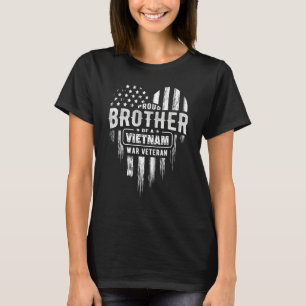 Proud Brother Vietnam Vet Veterans Day American Fl T-Shirt