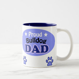 Proud Bulldog Dad Two-Tone Coffee Mug