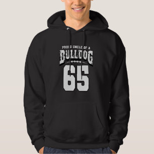 Proud Bulldog Football Uncle Of Player 65 Hoodie
