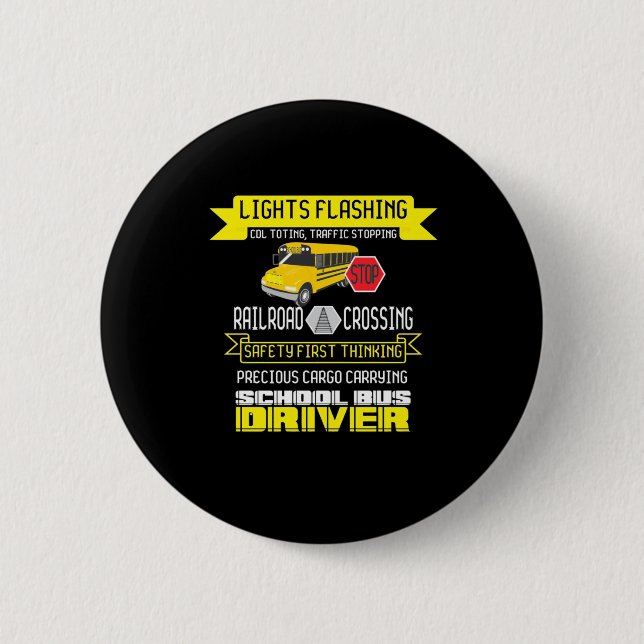 Proud Bus Driver 6 Cm Round Badge (Front)