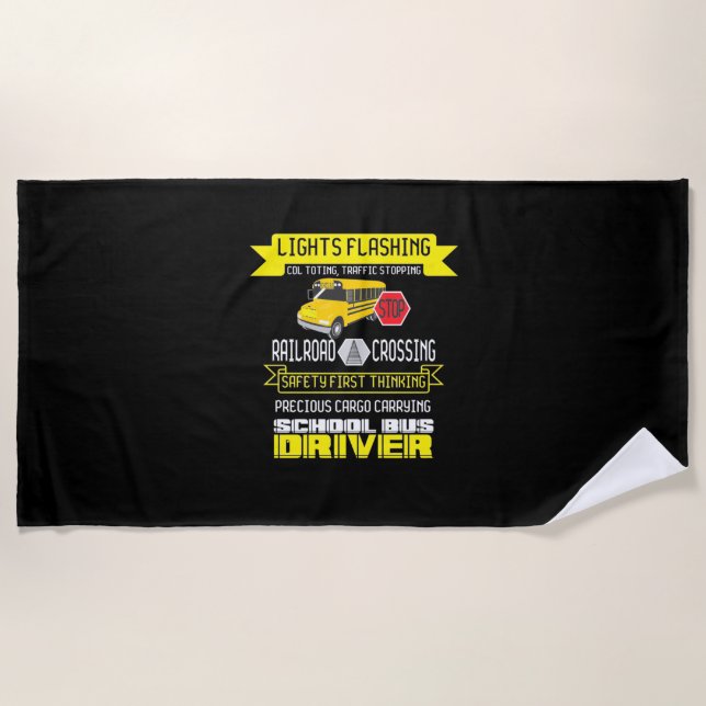 Proud Bus Driver Beach Towel (Front)