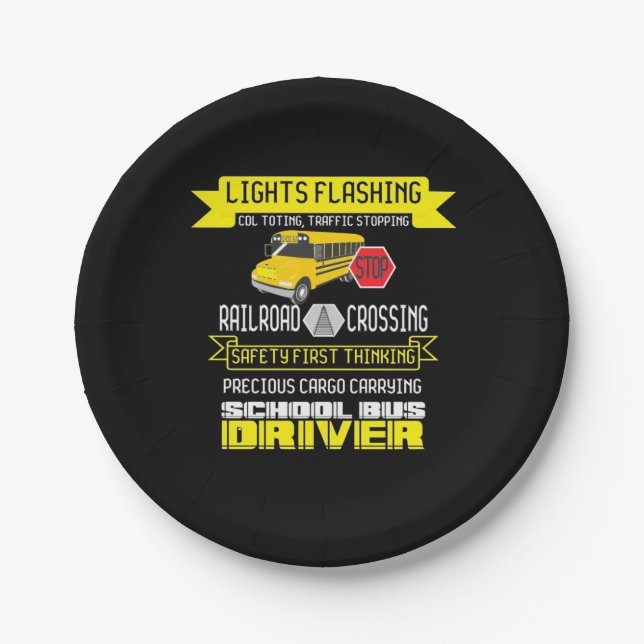 Proud Bus Driver Paper Plate (Front)