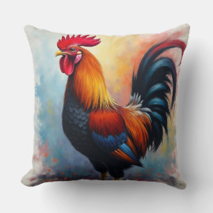 Proud but brilliant displayed Rooster Cushion