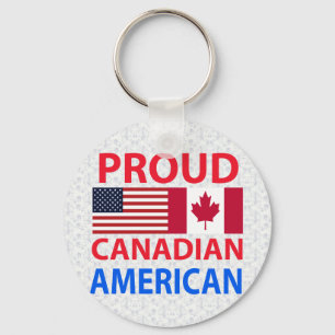 Proud Canadian American Key Ring