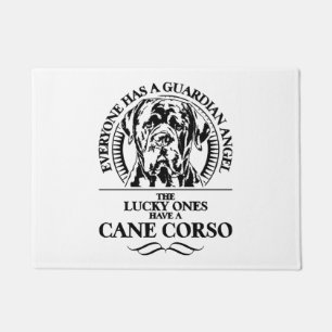 Proud Cane Corso Guardian Angel dog quote Doormat