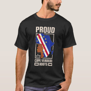 Proud Cape Verdean Roots Black History Month Cape  T-Shirt