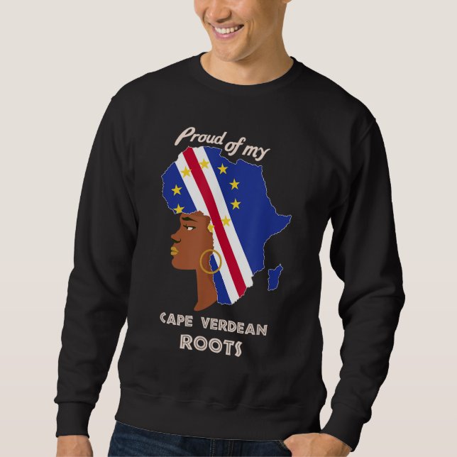 Proud Cape Verdean Roots Black History Month Women Sweatshirt (Front)