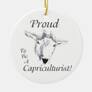 PROUD CAPRICULTURIST! Christmas Ornament GOATS