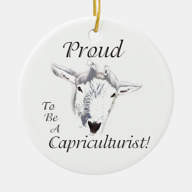 PROUD  CAPRICULTURIST!  Christmas Ornament GOATS (Front)