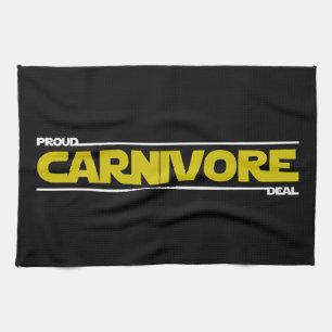 Proud Carnivore. Deal. Tea Towel