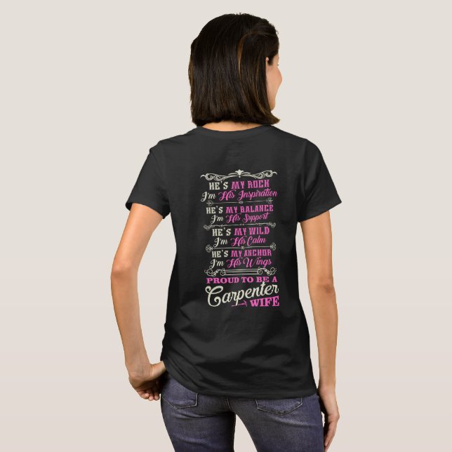 Proud Carpenter Wife Tshirt (Back Full)
