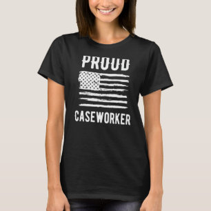 Proud Case Manager Profession American Flag Premiu T-Shirt