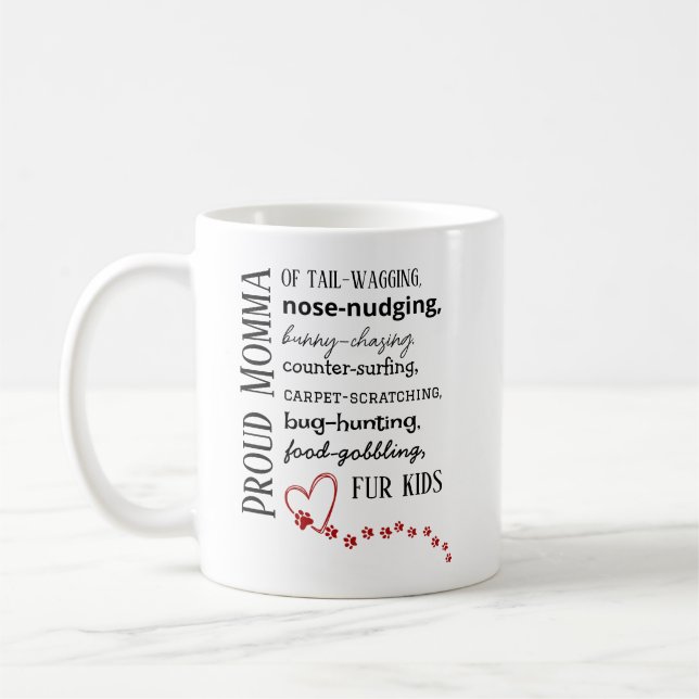 Proud Cat & Dog Momma Coffee Mug (Left)