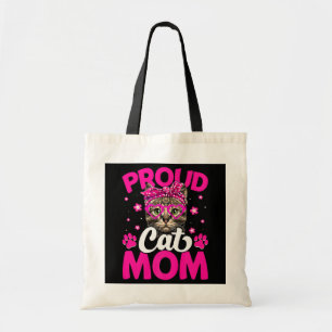 Proud Cat Dog Mum Messy Bun Mother's Day  Tote Bag