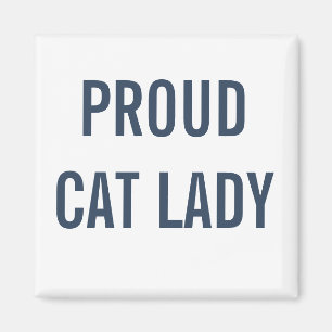 Proud Cat Lady Blue Cat  Magnet