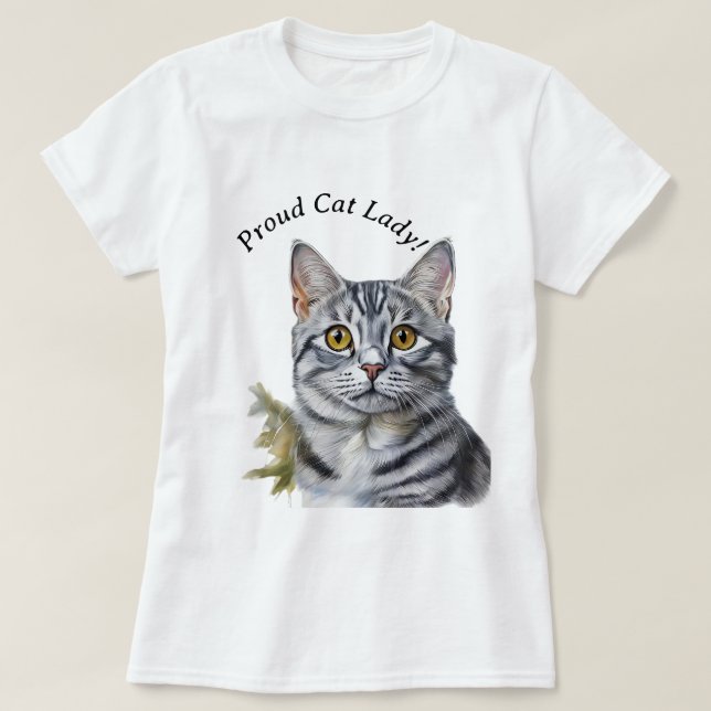 Proud Cat Lady T-Shirt (Design Front)