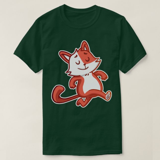 Proud Cat Walking Animals T-Shirt (Design Front)