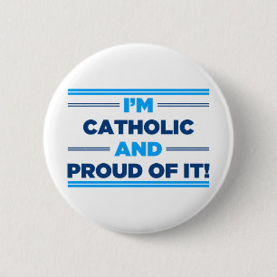 Proud Catholic 6 Cm Round Badge