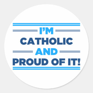 Proud Catholic Classic Round Sticker