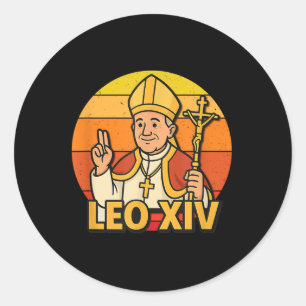 Proud Catholic Leo Xiv New Pope Spiritual Faith Le Classic Round Sticker