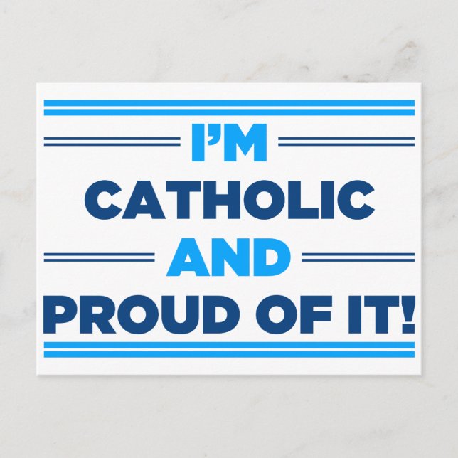 Proud Catholic Postcard (Front)