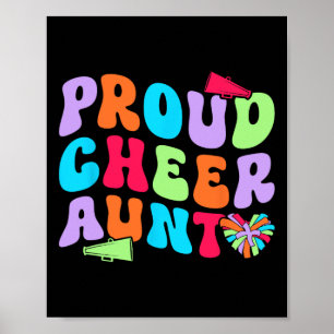 Proud Cheer Aunt Cheerleading Aunt Of A Cheerleade Poster