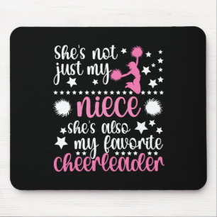 Proud Cheer Auntie For Mother's Day Women's Black Mouse Pad