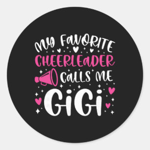 Proud Cheer Gigi Grandma Of A Cheerleader Gigi Classic Round Sticker